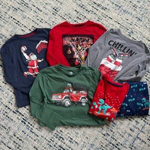 Size S (6/7) Christmas Shirt Bundle with Pajama Set